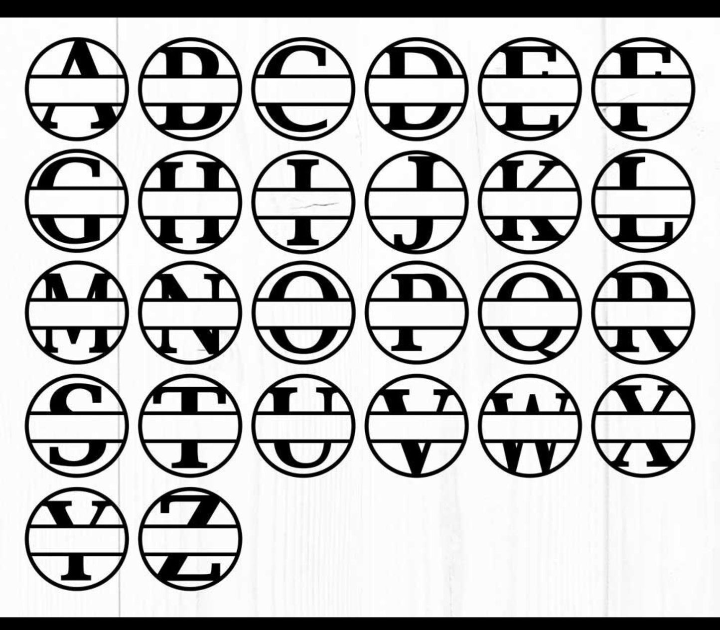 6 Monogram Alphabets