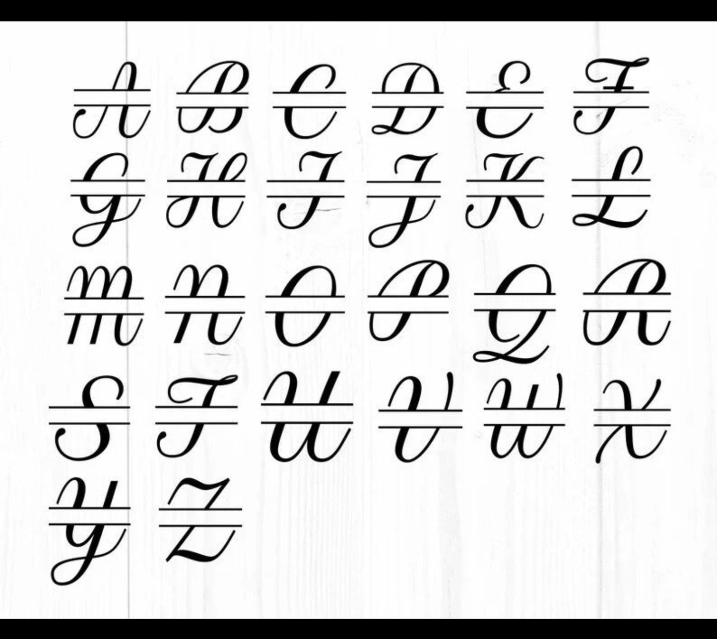 6 Monogram Alphabets
