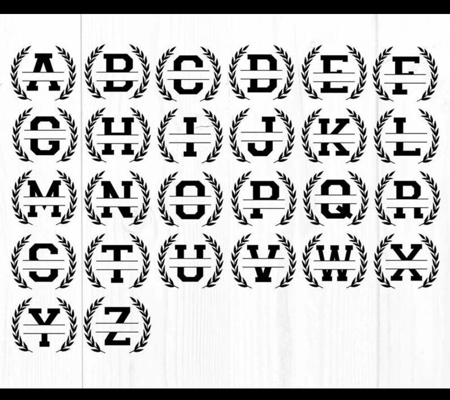 6 Monogram Alphabets